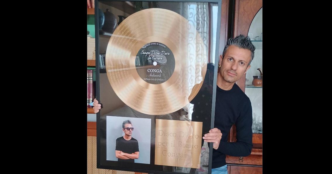 Daniele Asero conquista il Disco d’oro europeo con “Conga”
