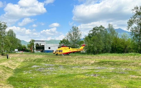 Intervento d’emergenza in palestra: elisoccorso in azione