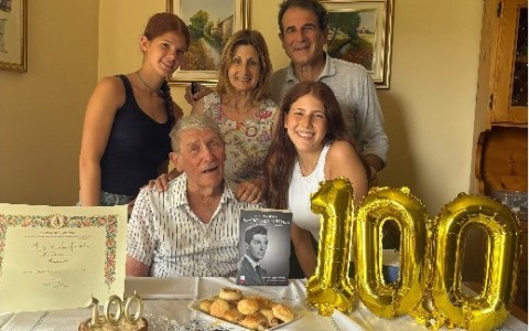 Angelo Lanfranchi celebra il suo centesimo compleanno