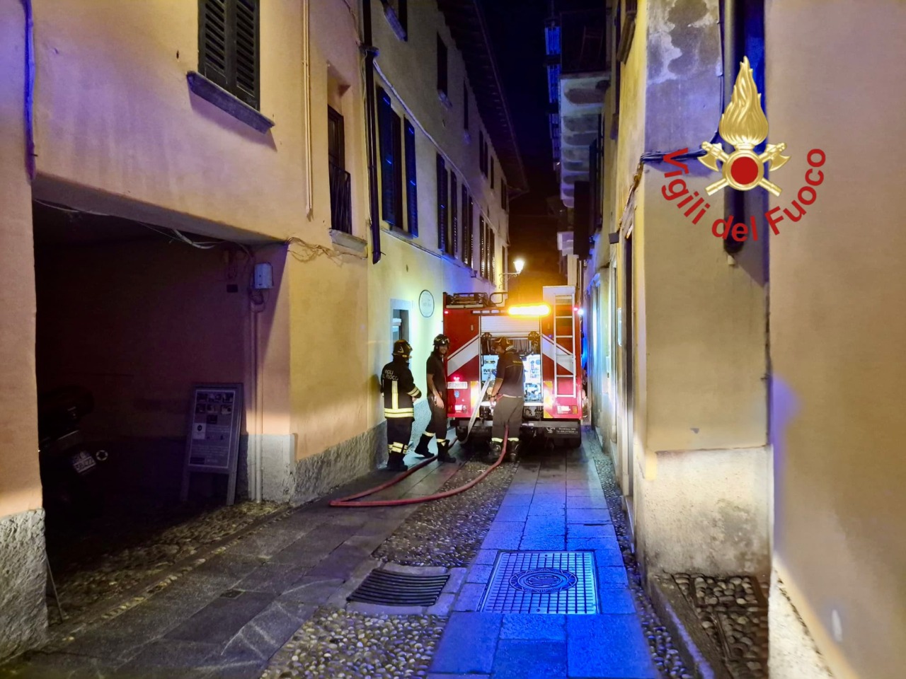 Incendio in bed and breakfast a Bellagio, intervenuti i Vigili del Fuoco